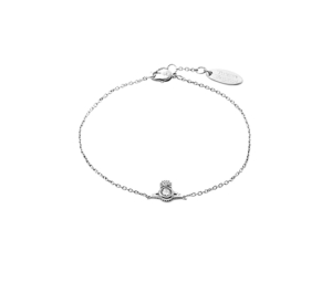 Buy Vivienne Westwood London Orb Bracelet In White Crystal With Silver-tone Plating at Sasom – Authentic and Ready to Ship