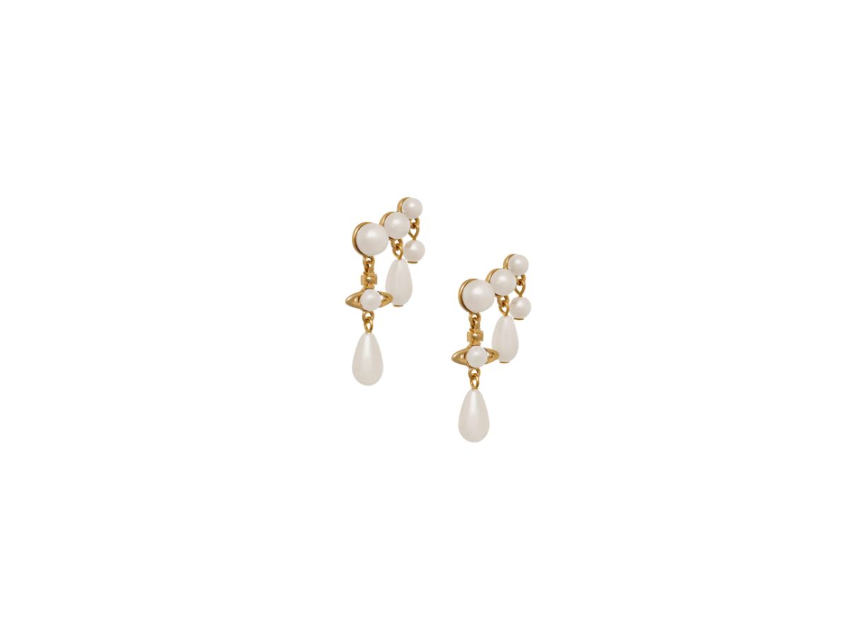 Vivienne Westwood Marybeth Earrings Gold-Creamrose Pearl