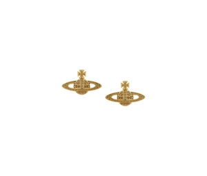 Buy Vivienne Westwood Mini Bas Relief Earrings Gold Light Colorado Tapaz at Sasom – Authentic and Ready to Ship