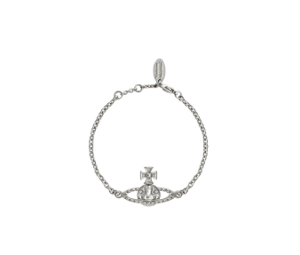 Vivienne Westwood Mayfair Bas Relief Bracelet Rhodium Crystal