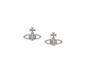 Vivienne Westwood Mayfair Bas Relief Earrings Rhodium Crystal