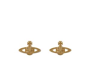Vivienne Westwood Mini Bas Relief Earrings Gold-Tone