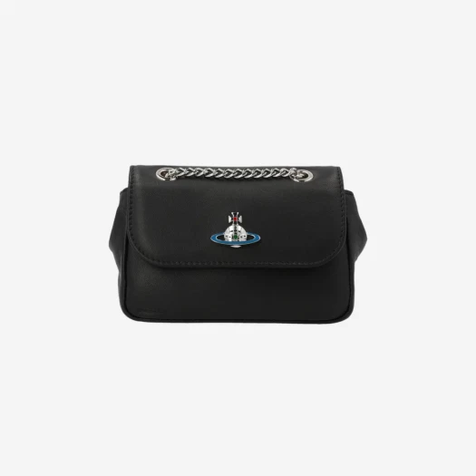 Buy Vivienne Westwood Nappa Leather Small Purse with Chain Black at Sasom – Authentic and Ready to Ship