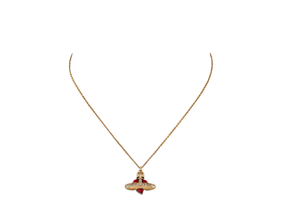♦viviennewestwood♦NEW DIAMANTE HEART New Diamante Heart Pendant Necklace in platinum-crystal