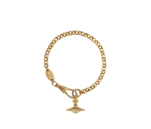 Vivienne Westwood New Petite Orb Bracelet In Three-Dimensional Orb With Gold-Tone Plating Gold