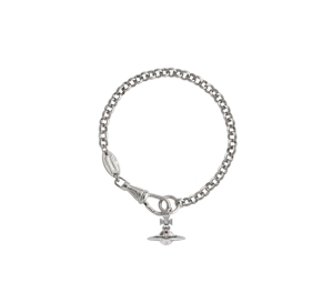 Vivienne Westwood New Petite Orb Bracelet In Three-Dimensional Orb With Silver-Tone Plating Silver