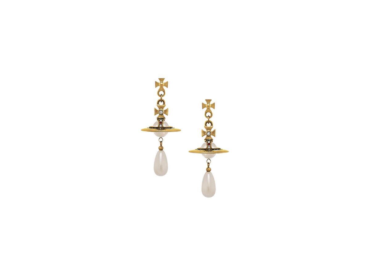 Vivienne Westwood Pearl Drop Earrings Gold-Pearl-Multi