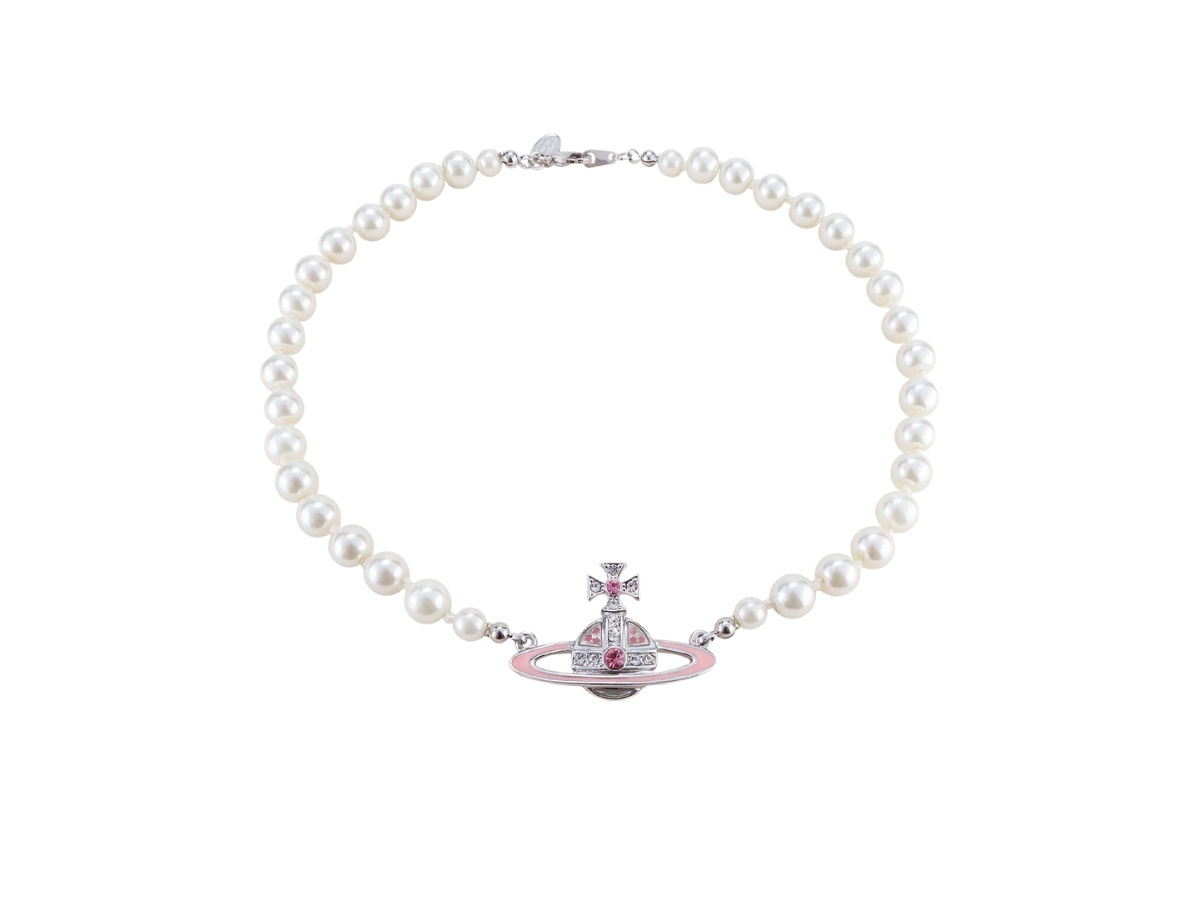 SASOM | เครื่องประดับ Vivienne Westwood Pink Saturn Pearl Necklace เช็ค ...