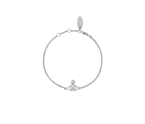 Vivienne Westwood Reina Small Bracelet In Cubic Zirconia Crystals With Silver-Tone Plating