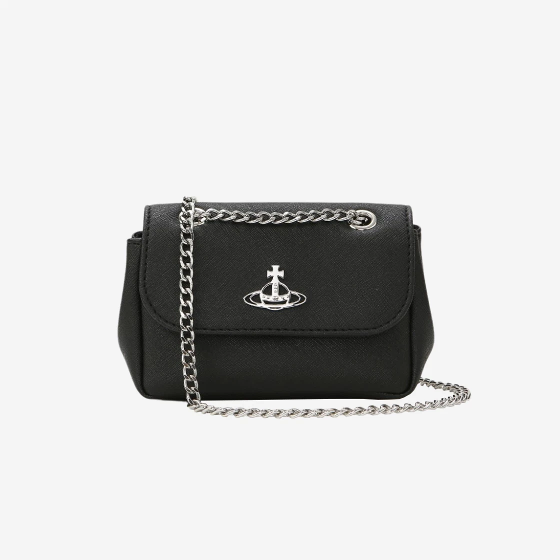 トートバッグ Vivienne Westwood Saffiano Small Chain Croos Bag Black Croc-effect leather tote bag in black - Vivienne Westwood