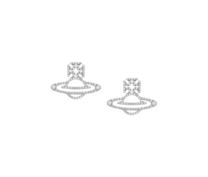 Vivienne Westwood Trudy Earrings Platinum-White Cz