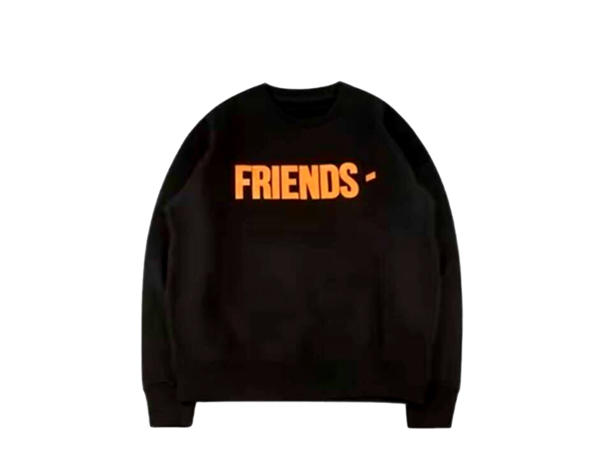 SASOM | apparel Vlone Friends Crewneck L/S Black Orange Check the