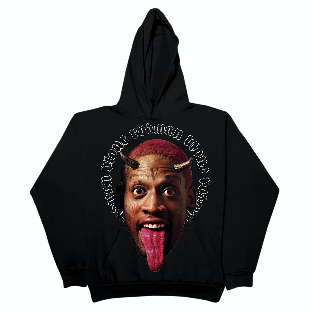 Vlone Rodman Devil Tシャツ ヴィーローン ロッドマンコラボ Vlone x Dennis Rodman Devil Graphic Print T-Shirt - Black T