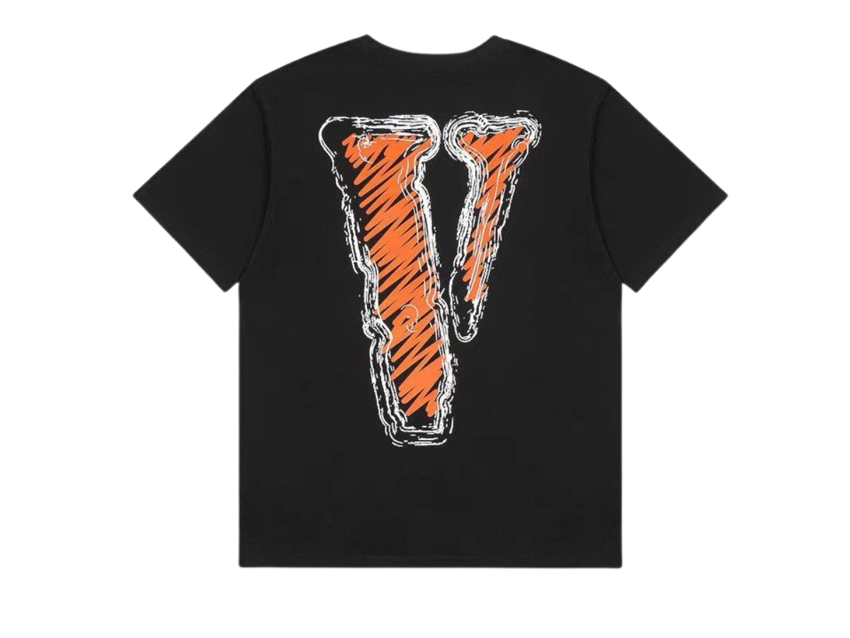 公認 VLONE STAPLE S/T ORANGExRHINESTONE XL - トップス