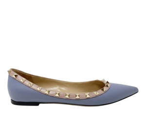 Buy Valentino Rockstud Ballet Flat Indaco at Sasom – Authentic and Ready to Ship