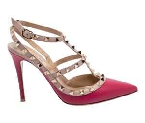 Buy Valentino Rockstud Ankle Strap Pumps Burgundy Pink (Women's) at Sasom – Authentic and Ready to Ship