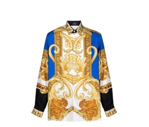 Buy Versace Silk Shirt Blue at Sasom – Authentic and Ready to Ship