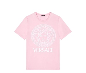 Buy Versace Logo Embroidered T - Shirt Pink (Women's) at Sasom – Authentic and Ready to Ship