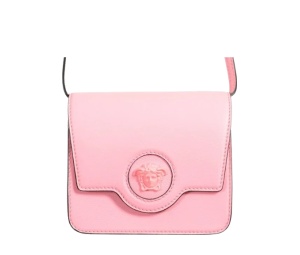 Buy Versace Textured Leather Medusa Head Crossbody Shoulder Bag Pink at Sasom – Authentic and Ready to Ship