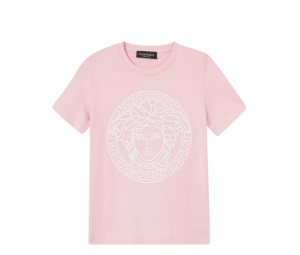 Buy Versace Medusa T-shirt in Organic Cotton Light Pink at Sasom – Authentic and Ready to Ship