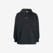 Buy (W) Acne Studios Logo Print Hooded Sweatshirt Black at Sasom – Authentic and Ready to Ship