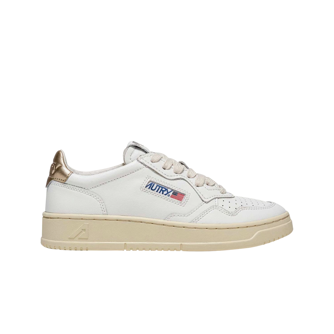 SASOM | รองเท้า (W) Autry Medalist Low Leather Sneakers White Gold เช็ค ...