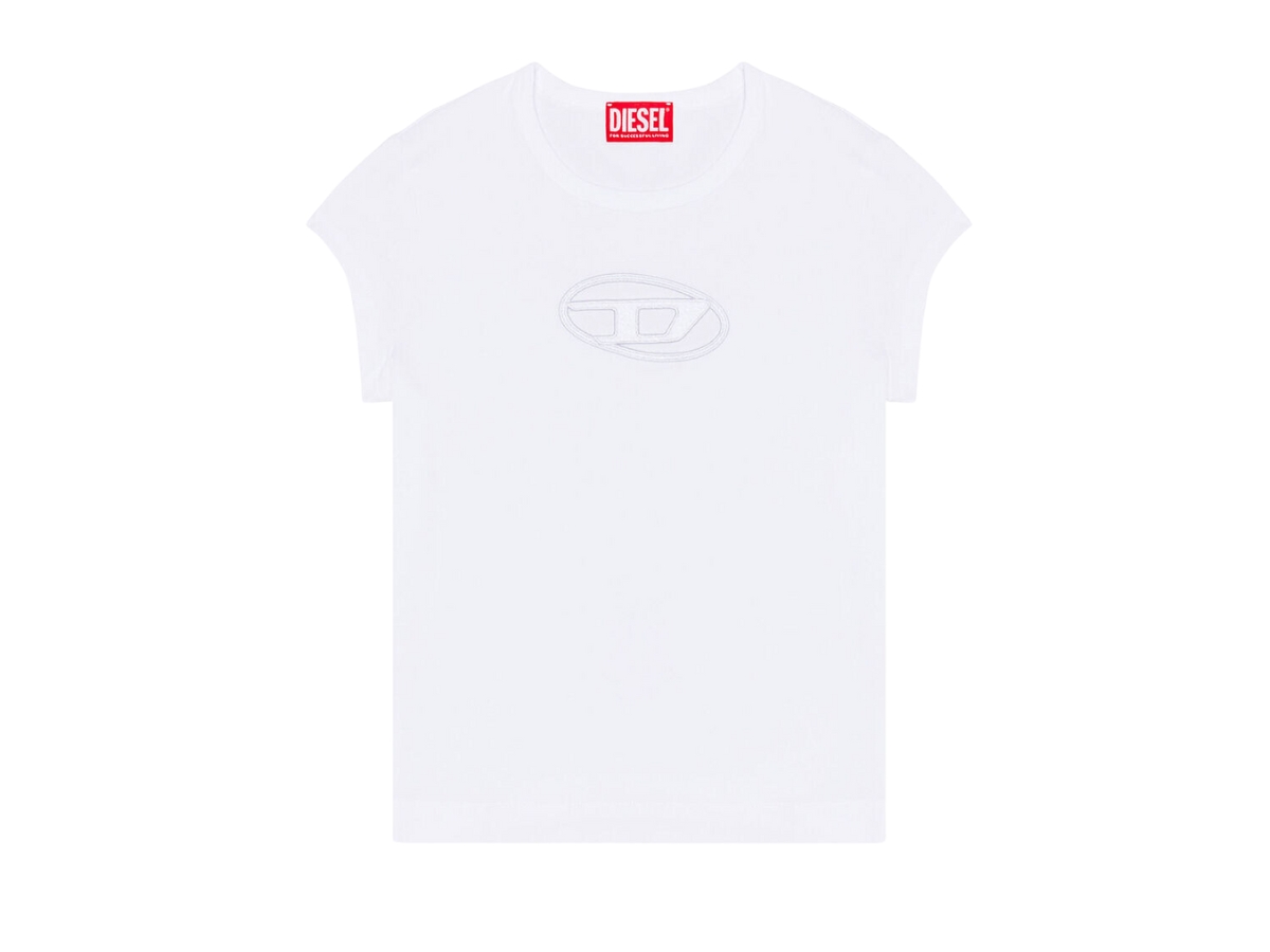Polka Peekaboo With Red Emblem Tee