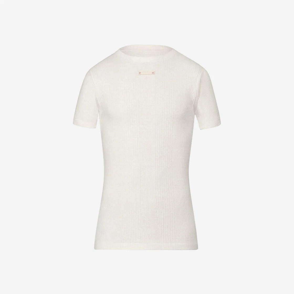 W) Maison Margiela Fancy Rib T-Shirt Off White | ของแท้