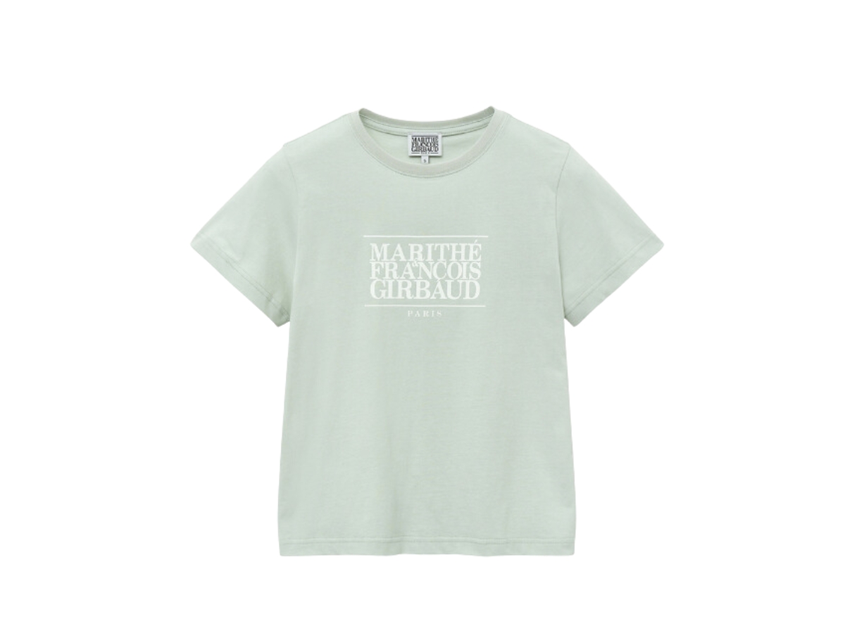 W) Marithe Francois Girbaud Classic Logo T-Shirt Light Green