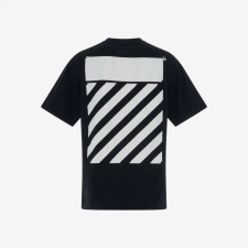 (W) Off-White Diag Regular T-Shirt Black White