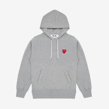 Buy (W) Play Comme des Garcons Hooded Sweatshirt Grey at Sasom – Authentic and Ready to Ship