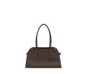 Buy The Row Margaux 12 Leather Shoulder Bag Deep Brown at Sasom – Authentic and Ready to Ship