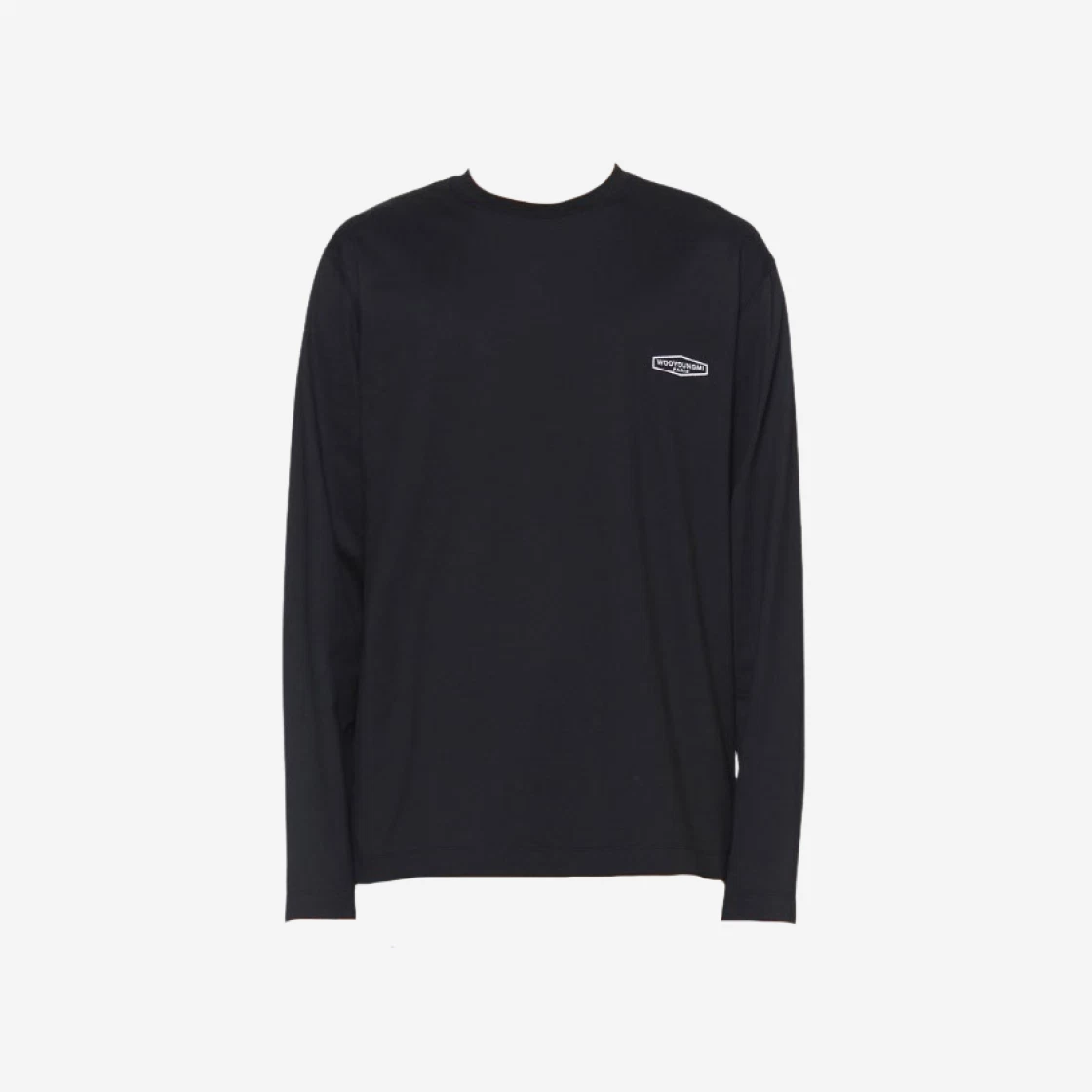 Tシャツ・カットソー Wooyoungmi Cotton Back Logo Long Sleeve T-Shirt Black - 23FW Black Cotton Back Logo T-shirt - WOOYOUNGMI