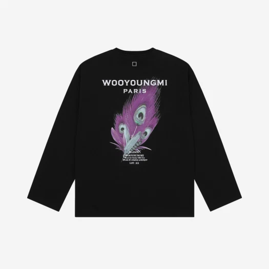 【WOOYOUNGMI】 Feather Back Logo T-Shirt Black - 23SS Wooyoungmi Feather Back Logo T-Shirt White - 23SS | eBay