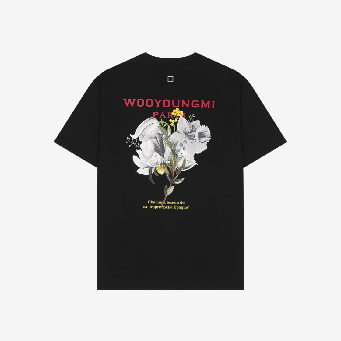 新品 Wooyoungmi FlowerBack Logo Shirt Navy