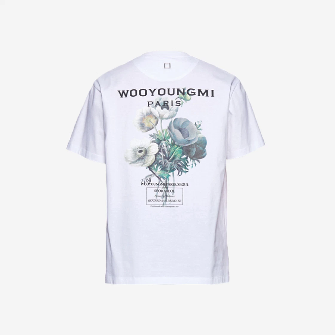 【関税込み】WOOYOUNGMI オフホワイト Flower Back Logo Tシャツ Off-White Flower Back Logo T-shirt by WOOYOUNGMI on Sale