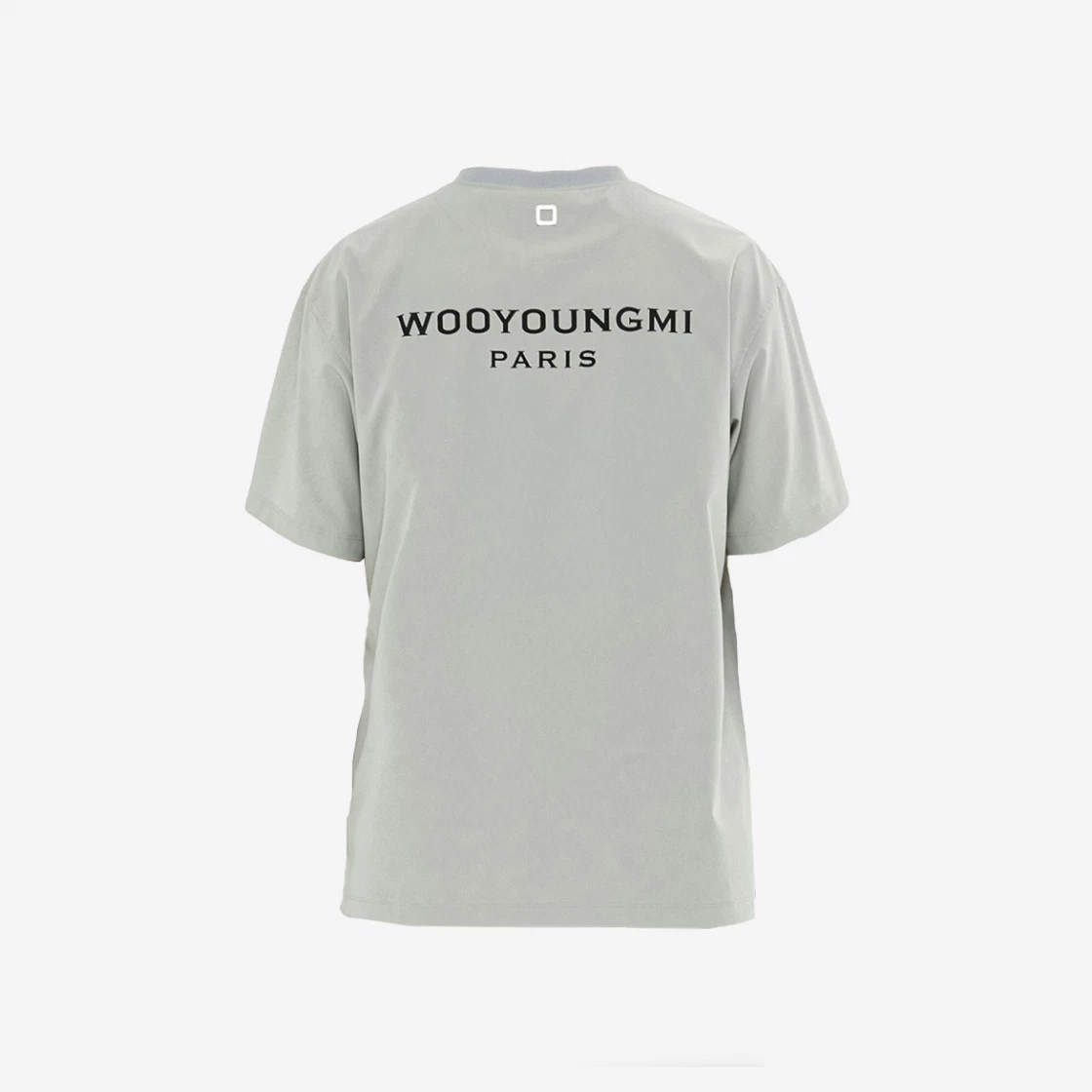 【関税込み】WOOYOUNGMI ブラック グラデーションロゴ Tシャツ Wooyoungmi Embossed Gradient Logo T-Shirt - T-Shirts