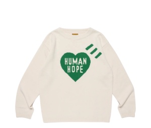 Buy Human Made X J-Hope Human Hope Heart Knit Sweater White at Sasom – Authentic and Ready to Ship