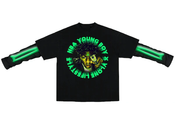 Buy YoungBoy NBA x Vlone Cross Roads Longsleeve Black at Sasom – Authentic and Ready to Ship